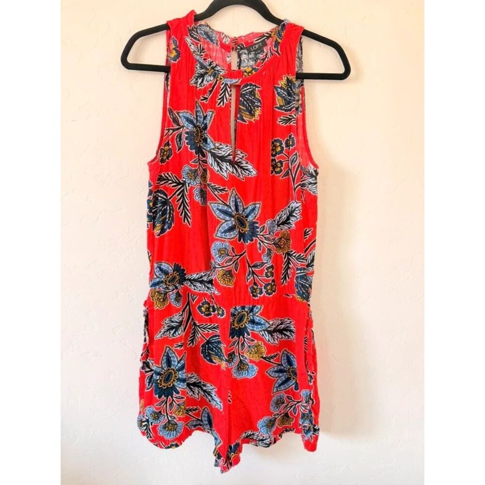Loft Colorful Floral Romper Size M